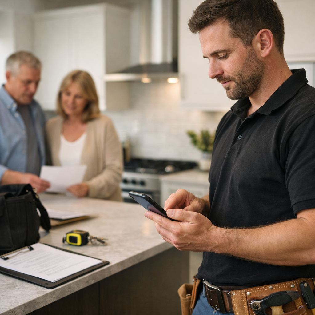 how to send a professional quote from phone tradesperson UK