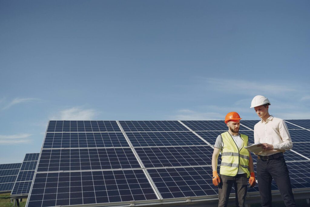 MCS certification logo, solar panels in background
