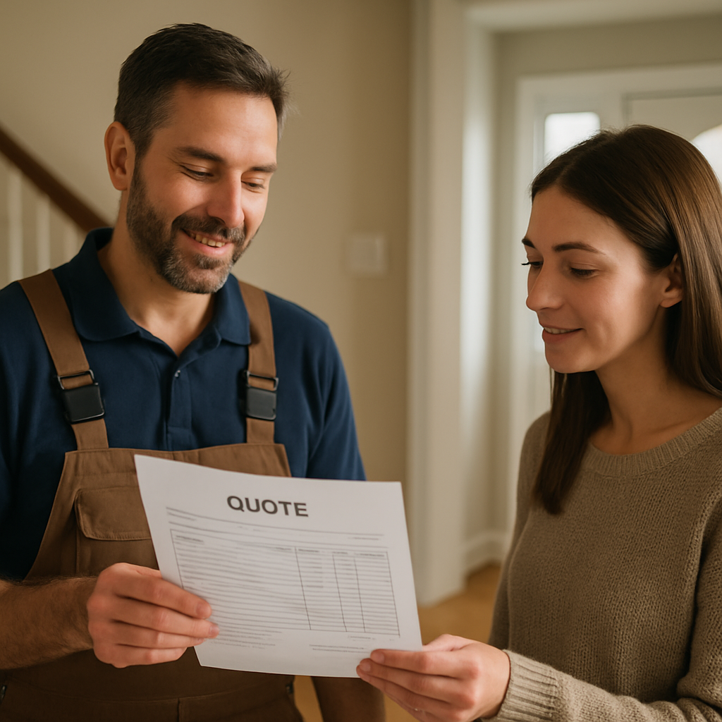 how to write a quote contractor USA wins job
