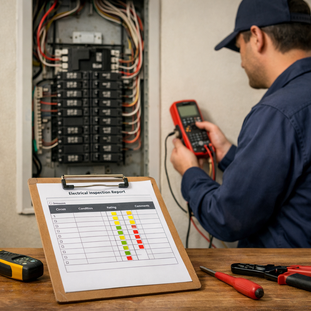 electrical inspection report template USA residential