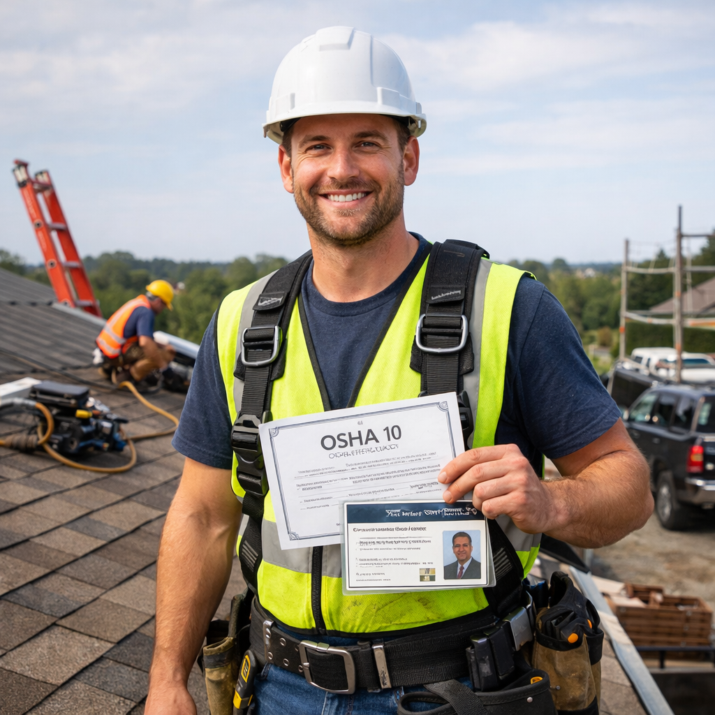 what qualifications needed roofer USA
