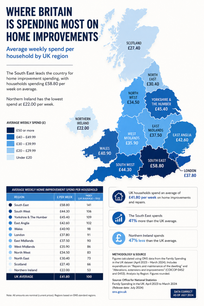 UK regional home improvement spending 2026