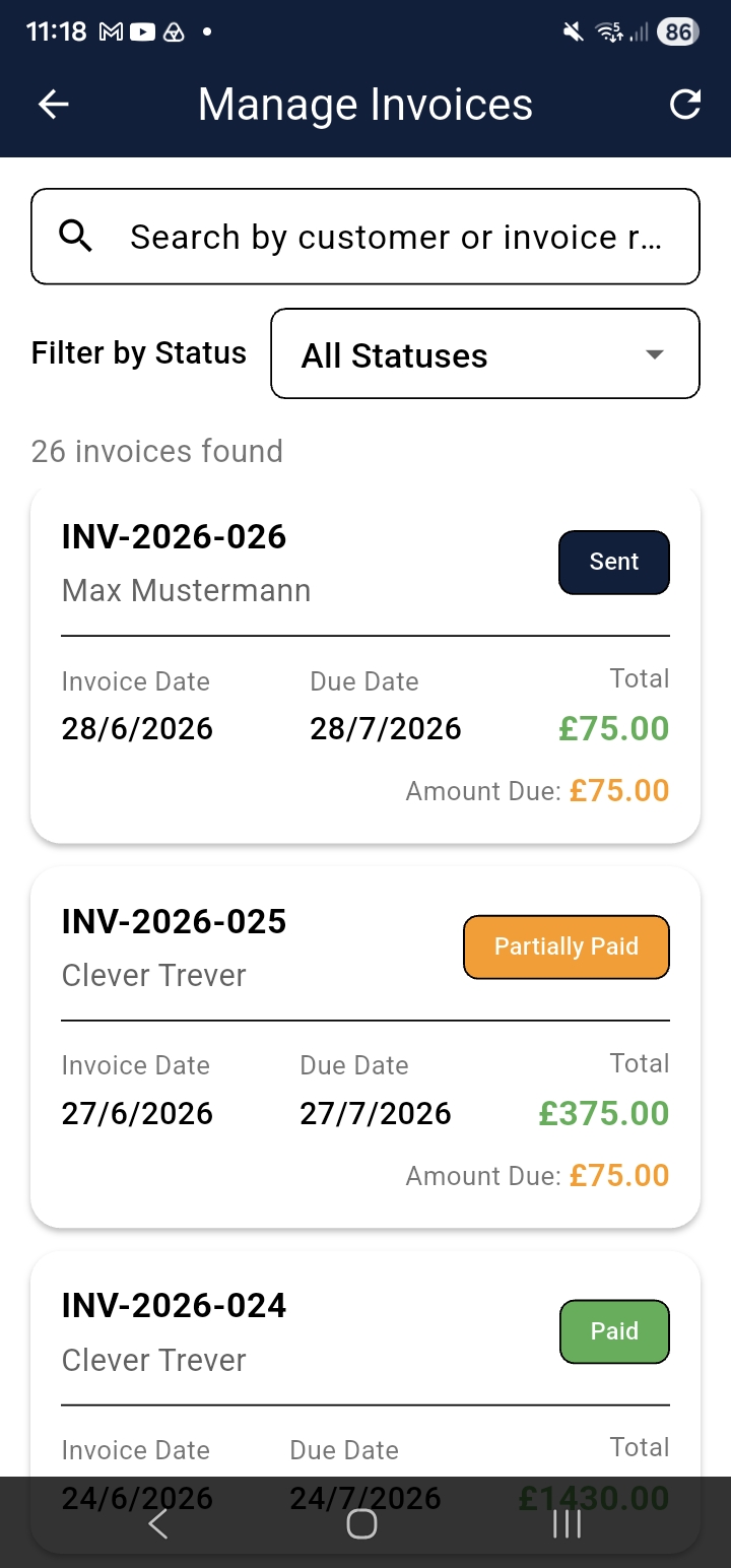 cq help invoices 02 list