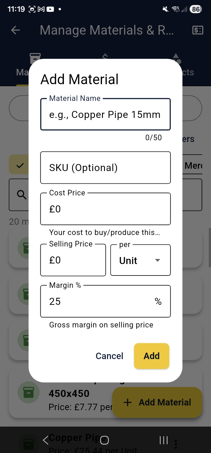 cq help mpr 01 add material